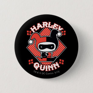 Chibi Harley Quinn Splits Ronde Button 5,7 Cm