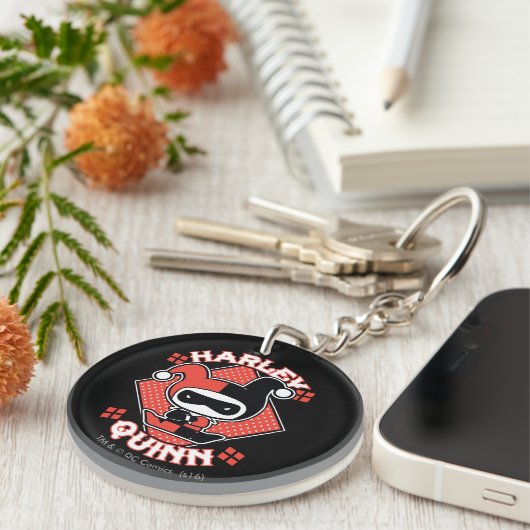 Chibi Harley Quinn Splits Sleutelhanger (Voorkant Rechts)