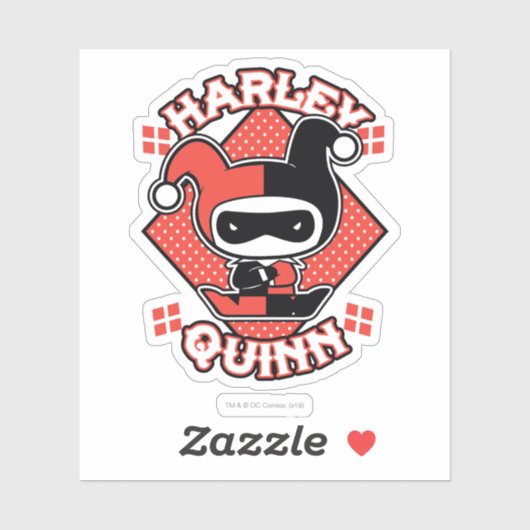 Chibi Harley Quinn Splits Sticker (Vel)