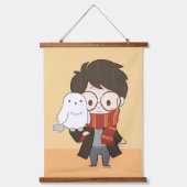 Chibi HARRY POTTER™ & Hedwig Hangend Wandkleed (Voorkant)