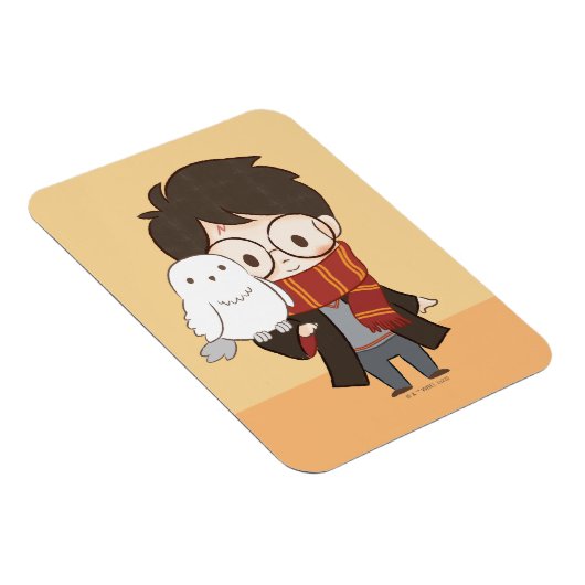 Chibi HARRY POTTER™ & Hedwig Magneet (Rechterzijde)