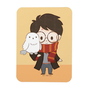 Chibi HARRY POTTER™ & Hedwig Magneet