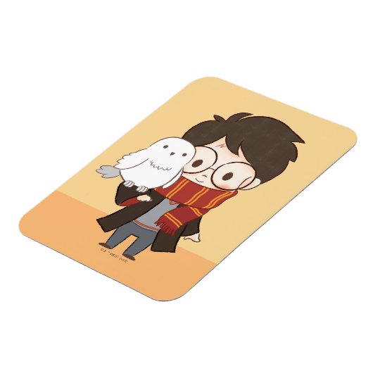 Chibi HARRY POTTER™ & Hedwig Magneet (Linkerzijde)