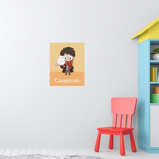 Chibi HARRY POTTER™ & Hedwig Poster (Kinderkamer 1)