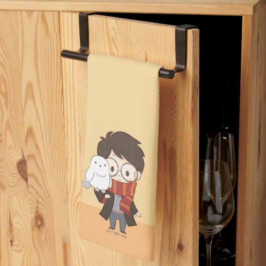 Chibi HARRY POTTER™ & Hedwig Theedoek (Derde Gevouwen)
