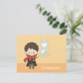 Chibi HARRY POTTER™ Patronus Briefkaart (Staand voorkant)