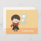 Chibi HARRY POTTER™ Patronus Briefkaart (Voorkant / Achterkant)