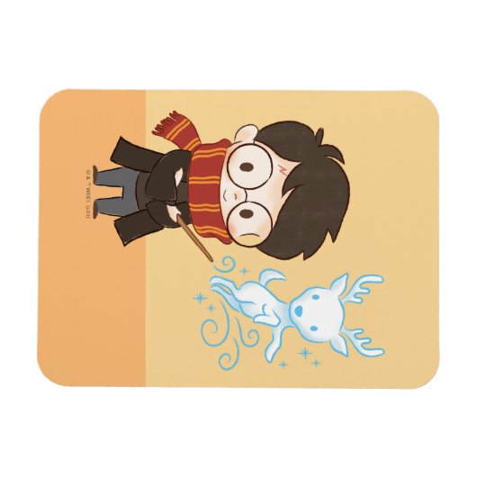 Chibi HARRY POTTER™ Patronus Magneet (Horizontaal)