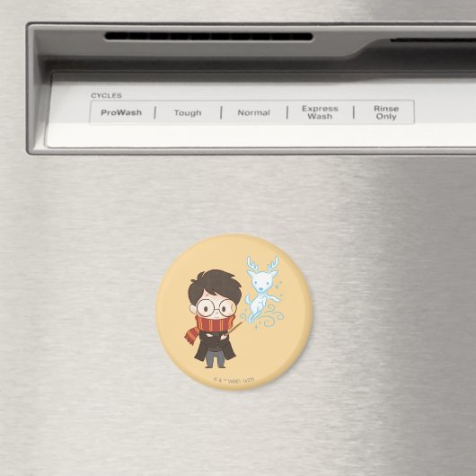 Chibi HARRY POTTER™ Patronus Magneet (Insitu (Vaatwasser))