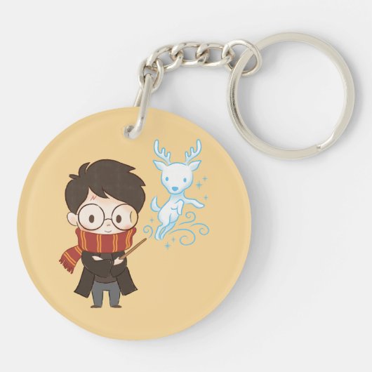 Chibi HARRY POTTER™ Patronus Sleutelhanger (Achterkant)