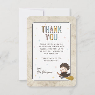 Chibi Harry Potter Tovenaar Baby Shower Bedankkaart