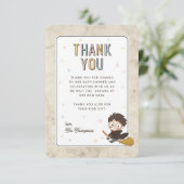 Chibi Harry Potter Wizard Baby Shower Bedankkaart (Staand voorkant)