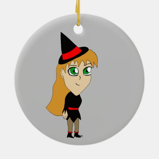 chibi heks keramisch ornament (Achterkant)