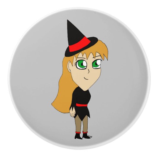 chibi heks keramische knop (Voorkant)