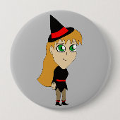 chibi heks ronde button 4,0 cm (Voorkant)