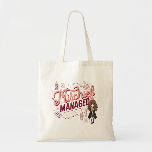 Chibi Hermelien "Mischief Managed" Tote Bag (Voorkant)