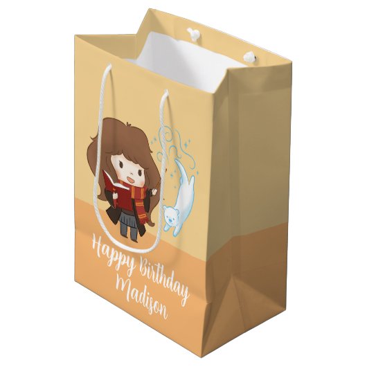 Chibi Hermione Granger Patronus Medium Cadeauzakje (Voorkant Gekanteld)