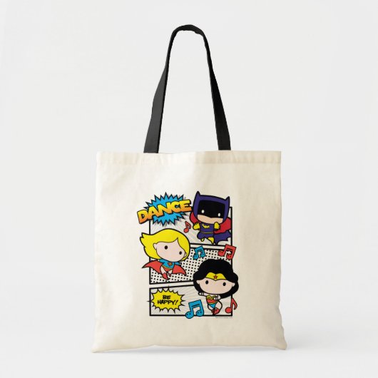 Chibi Heroes Dancing Tote Bag (Voorkant)