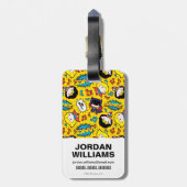 Chibi Heroine Dance Pattern Bagagelabel (Achterkant verticaal)