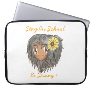 Chibi Hinata 'Wees sterk' laptophoes Laptop Sleeve