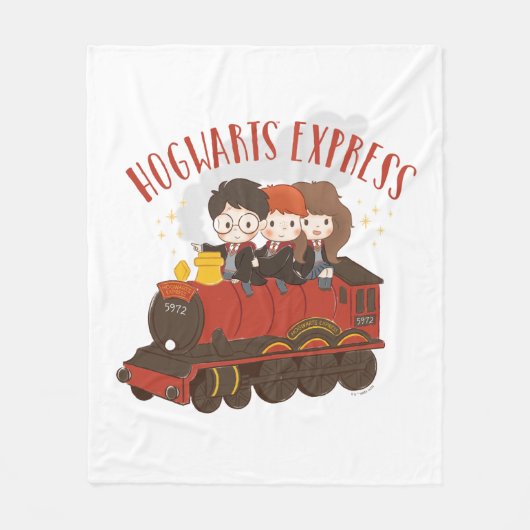 Chibi HOGWARTS EXPRESS™ Ride Fleece Deken (Voorkant)