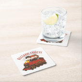 Chibi HOGWARTS EXPRESS™ Ride Vierkante Kartonnen Onderzetter (Insitu)