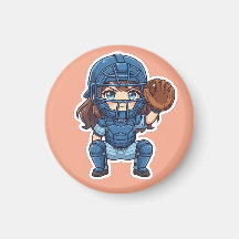 Chibi-honkbal 2026-editie - Catcher hurkt neer