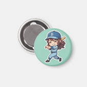 Chibi-honkbaleditie - Zware Slager Magneet (Voorkant / Achterkant)