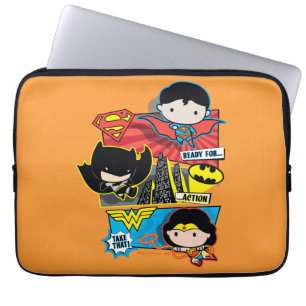 Chibi is klaar voor actie! laptop sleeve