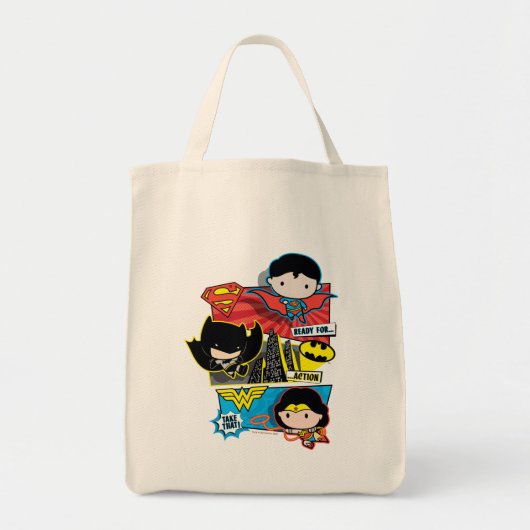 Chibi is klaar voor actie! tote bag (Voorkant)