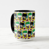 Chibi Joker en Batman-spelkaartpatroon Mok (Voorkant links)