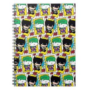 Chibi Joker en Batman-spelkaartpatroon Notitieboek