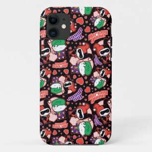 Chibi Joker en Harley Heart Pattern iPhone 11 Hoesje