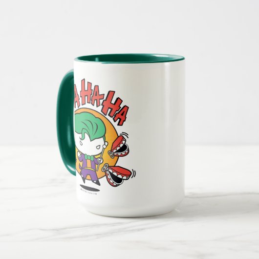 Chibi Joker met Speelgoed Teeth Mok (Voorkant links)