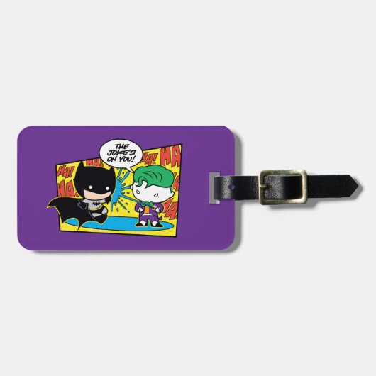 Chibi Joker Pranking Chibi Batman Bagagelabel (Voorkant horizontaal)