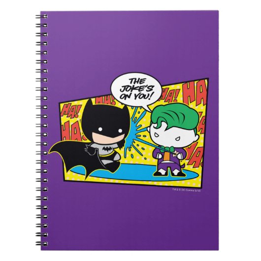 Chibi Joker Pranking Chibi Batman Notitieboek (Voorkant)