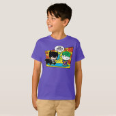 Chibi Joker Pranking Chibi Batman T-shirt (Voorkant volledig)