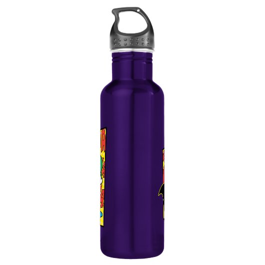 Chibi Joker Pranking Chibi Batman Waterfles (Achterkant)