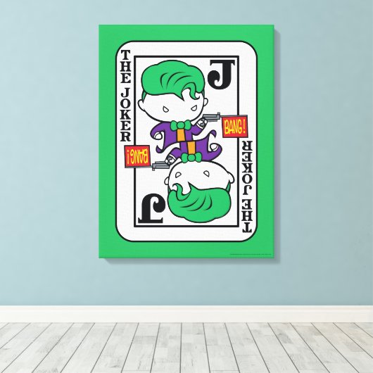 Chibi Joker-spelkaart Canvas Afdruk (Insitu (Houten vloer))