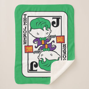 Chibi Joker-spelkaart Sherpa Deken