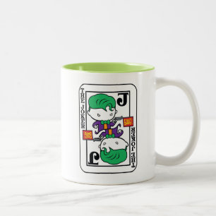 Chibi Joker-spelkaart Tweekleurige Koffiemok