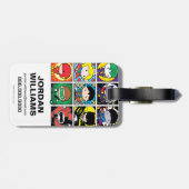 Chibi Justice League Character Pattern Bagagelabel (Achterkant horizontaal)