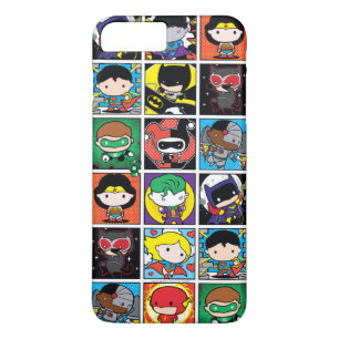 Chibi Justice League Character Pattern iPhone 8 Plus / 7 Plus Hoesje