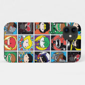 Chibi Justice League Character Pattern Case-Mate iPhone Case (Achterkant (horizontaal))