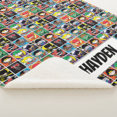 Chibi Justice League Character Pattern Sherpa Deken (3/4)