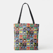 Chibi Justice League Character Pattern Tote Bag (Achterkant)