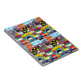 Chibi Justice League Comic Book Pattern Notitieboek (Rechterzijde)