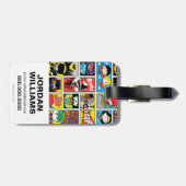 Chibi Justice League Compilation Pattern Bagagelabel (Achterkant horizontaal)