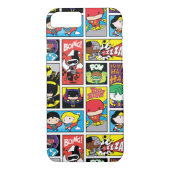 Chibi Justice League Compilation Pattern Case-Mate iPhone Case (Achterkant)