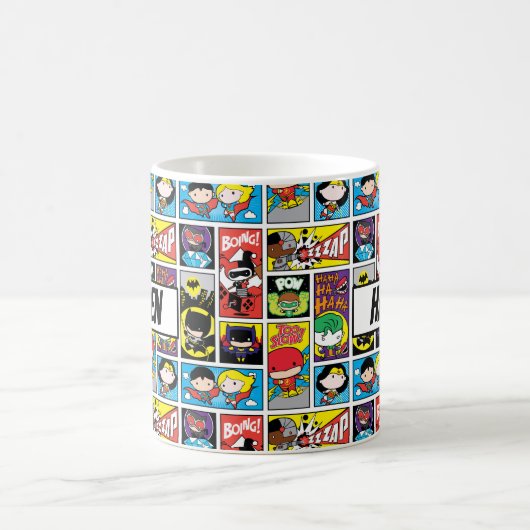 Chibi Justice League Compilation Pattern Koffiemok (Center)